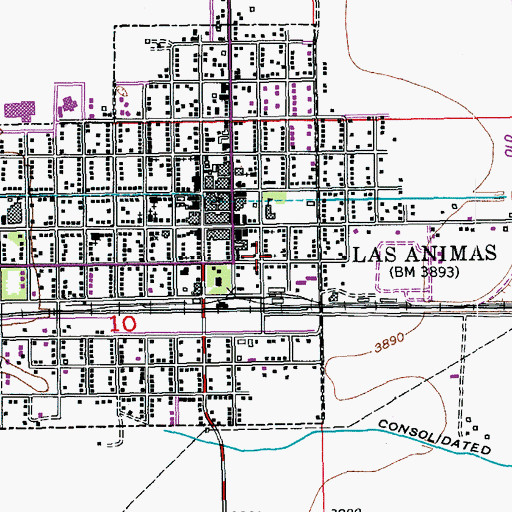 Topographic Map of Church of the Nazarene, CO