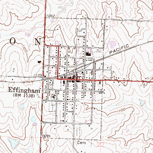 Topographic Map of Atchison County Rescue Services, KS