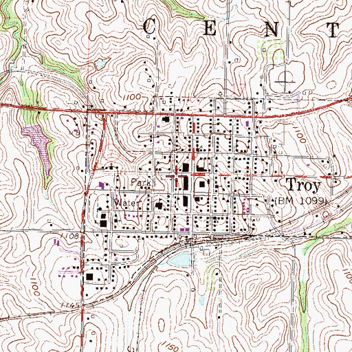Topographic Map of City of Troy Ambulance, KS