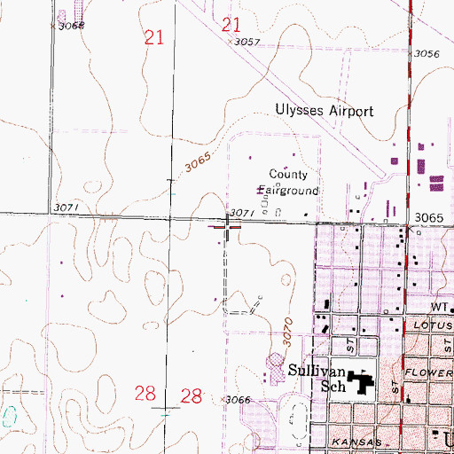 Topographic Map of Critical Care Transfer, KS