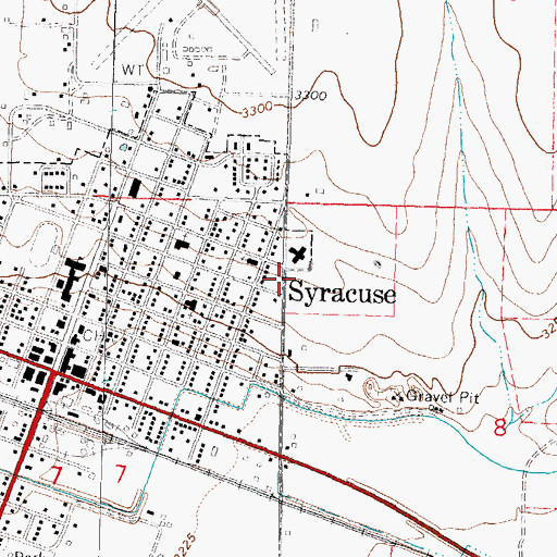 Topographic Map of Hamilton County Emergency Medical Services, KS
