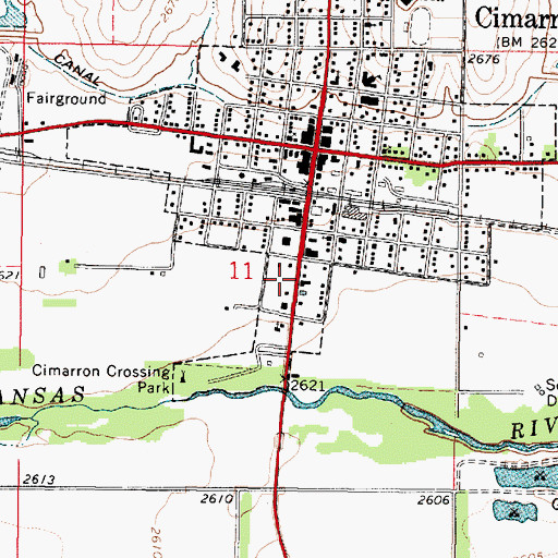 Topographic Map of Gray County Emergency Medical Services, KS