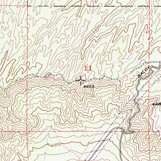Topographic Map of Baldy Mesa, CA