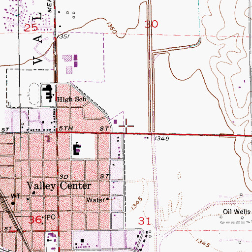 Topographic Map of Sedgwick County Emergency Medical Service Post 45, KS