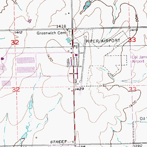 Topographic Map of Midwest Lifeteam, KS