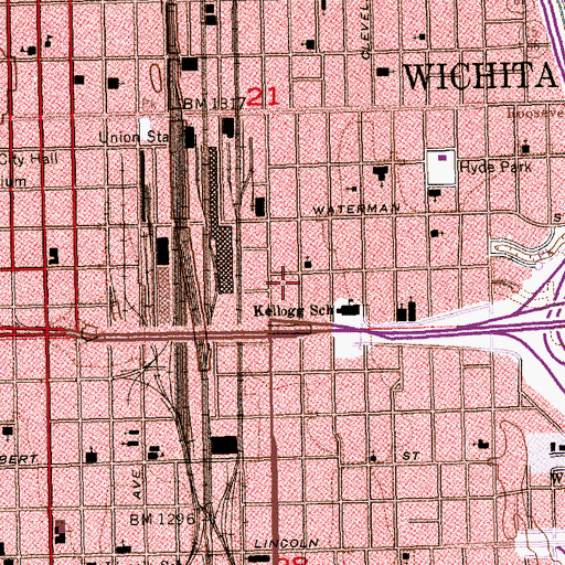 Topographic Map of Medco Ambulance Services, KS