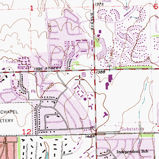 Topographic Map of Sedgwick County Emergency Medical Service Post 3, KS