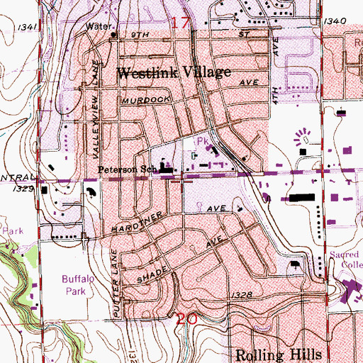 Topographic Map of Sedgwick County Emergency Medical Service Post 5, KS