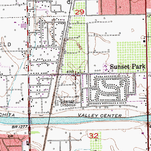 Topographic Map of Sedgwick County Emergency Medical Service Post 6, KS