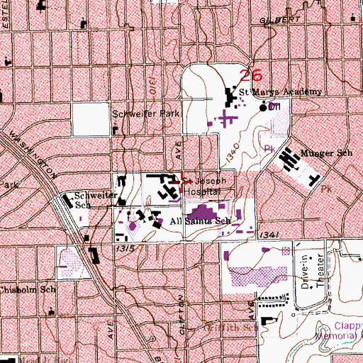 Topographic Map of Sedgwick County Emergency Medical Service Post 4, KS