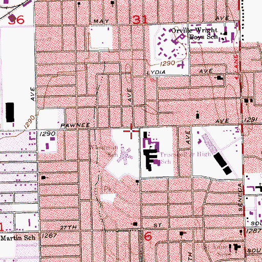 Topographic Map of Sedgwick County Emergency Medical Service Post 2, KS