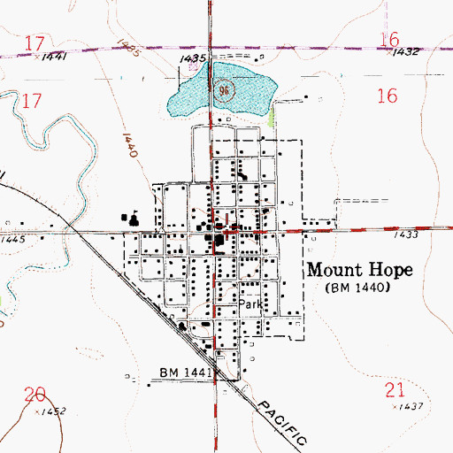 Topographic Map of Mount Hope Community Ambulance Service, KS