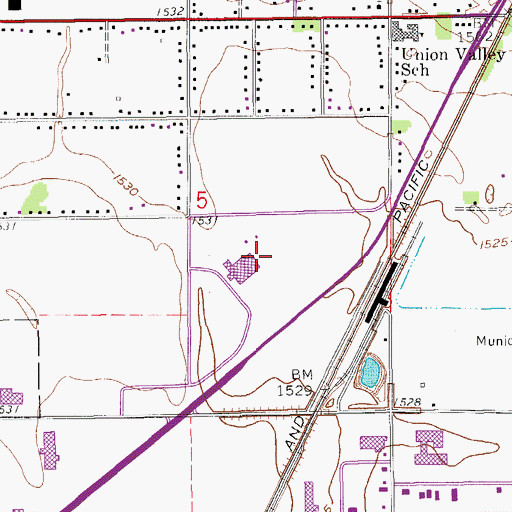 Topographic Map of Hutchinson Hospital / Reno County Emergency Medical Services, KS