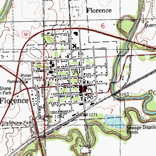 Topographic Map of Marion County Emergency Medical Services, KS