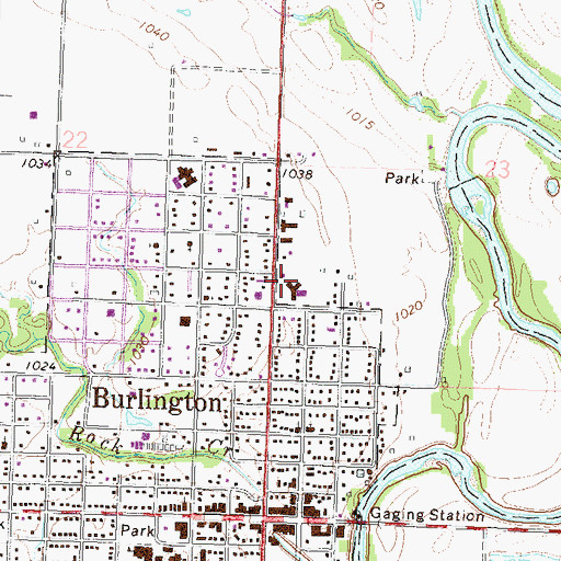 Topographic Map of Coffey County Emergency Medical Services, KS