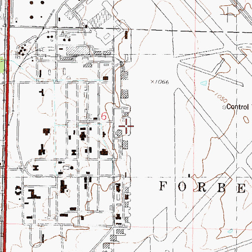 Topographic Map of Life Star of Kansas Air Medical Services, KS