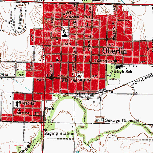 Topographic Map of Decatur County Ambulance Service, KS
