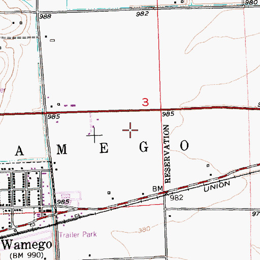 Topographic Map of Pottawatomie County Emergency Medical Services, KS