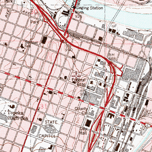 Topographic Map of American Medical Response, KS