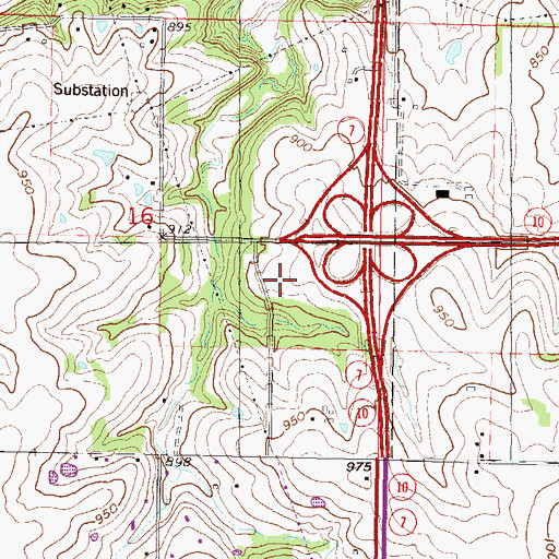 Topographic Map of Johnson County Medical Action Station 73 Ambulance Service, KS