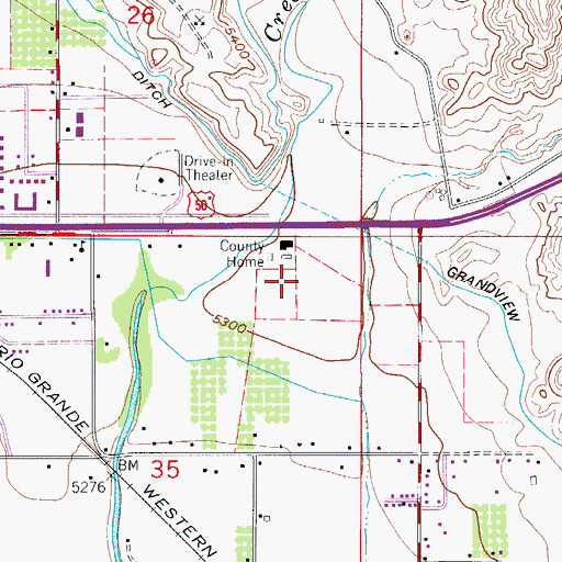 Topographic Map of Canon City Police Department, CO