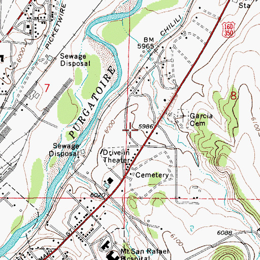 Topographic Map of Las Animas County Sheriff's Office, CO
