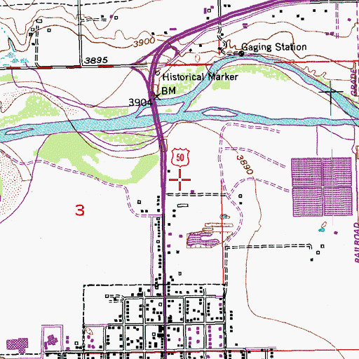 Topographic Map of Bent County Sheriff's Office, CO