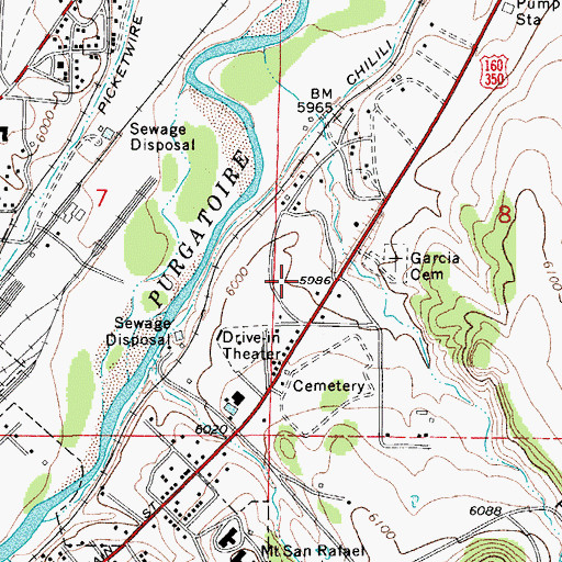 Topographic Map of Las Animas County Jail, CO