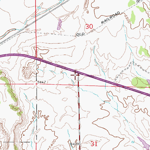 Topographic Map of East Canon Complex Correctional Facility, CO