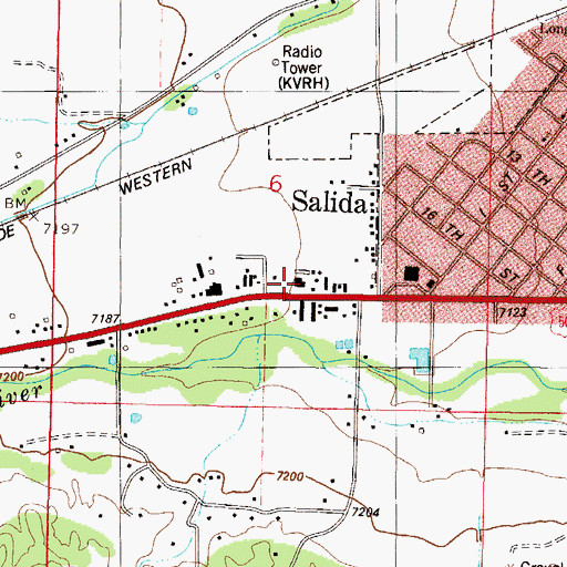 Topographic Map of Colorado Division of Wildlife Salida Service Center, CO
