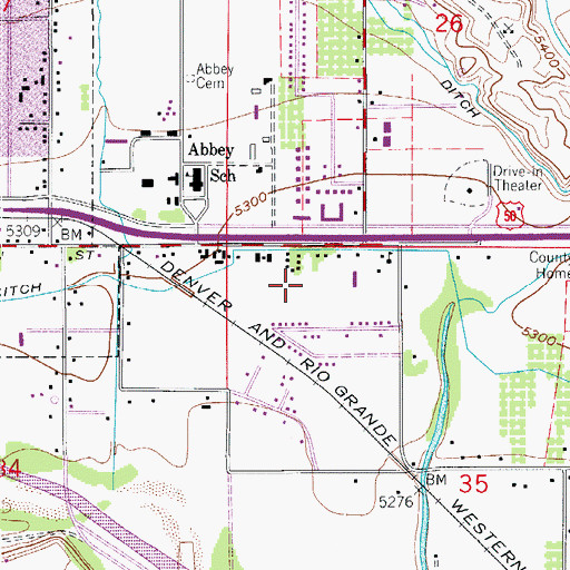 Topographic Map of Bureau of Land Management Royal Gorge Field Office, CO