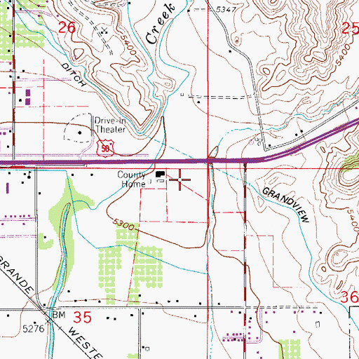 Topographic Map of Fremont County Sheriff's Office and Detention Center, CO