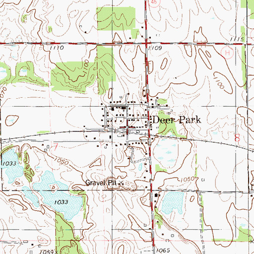 Topographic Map of Deer Park Area Fire Department, WI