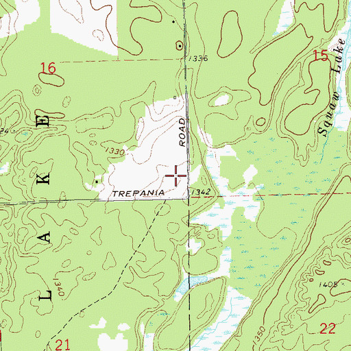 Topographic Map of Lac Courte Oreilles Volunteer Fire Department, WI