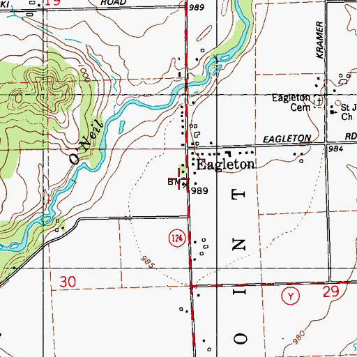 Topographic Map of Eagle Point Volunteer Fire Department, WI