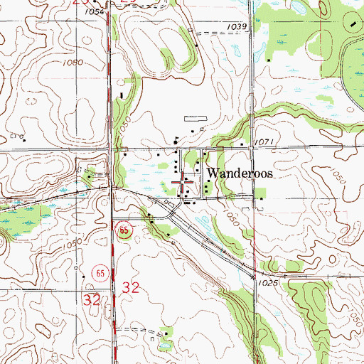 Topographic Map of Dresser - Osceola - Garfield Fire Association Garfield Station, WI
