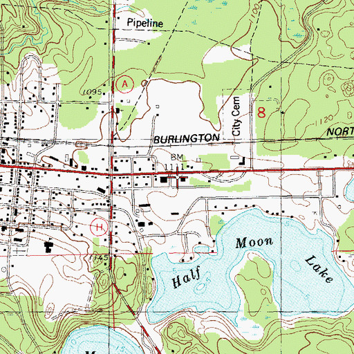 Topographic Map of Iron River Fire Department, WI