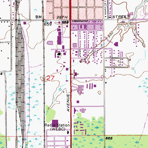 Topographic Map of Superior Fire Department Station 1, WI