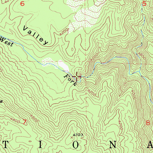 Topographic Map of Barker Valley, CA