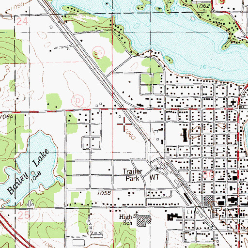 Topographic Map of Chetek Volunteer Fire District, WI