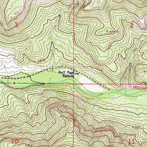 Topographic Map of Bull Pen Ranch, AZ