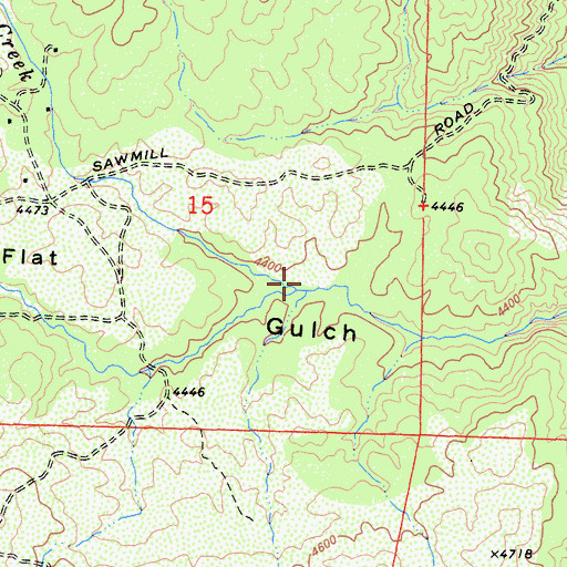 Topographic Map of Barn Canyon, CA