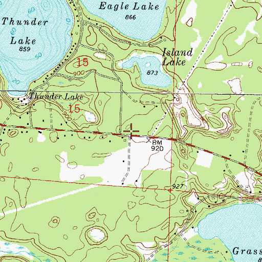 Topographic Map of Stephenson Municipal Fire Department Station 2, WI