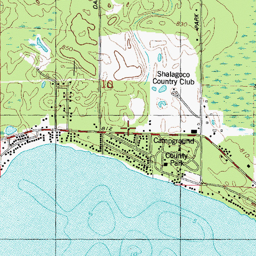 Topographic Map of Shawano Area Fire Department Station 2, WI