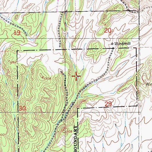Topographic Map of Barr Canyon, CA