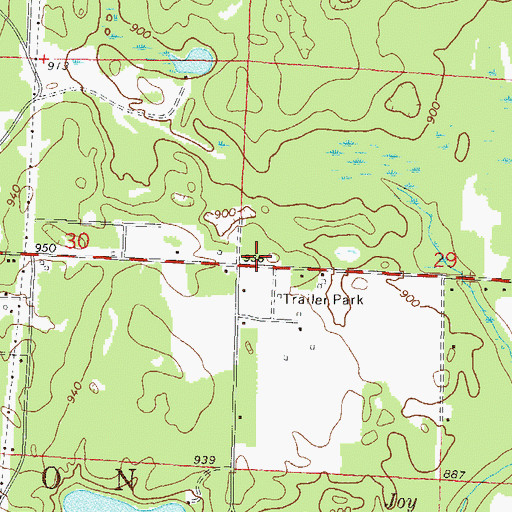 Topographic Map of Stephenson Municipal Fire Department Station 1and Twin Bridge Volunteer Rescue Squad, WI