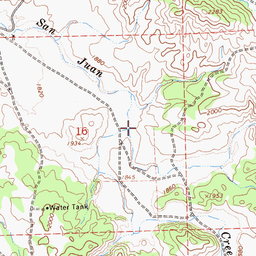 Topographic Map of Barrett Creek, CA