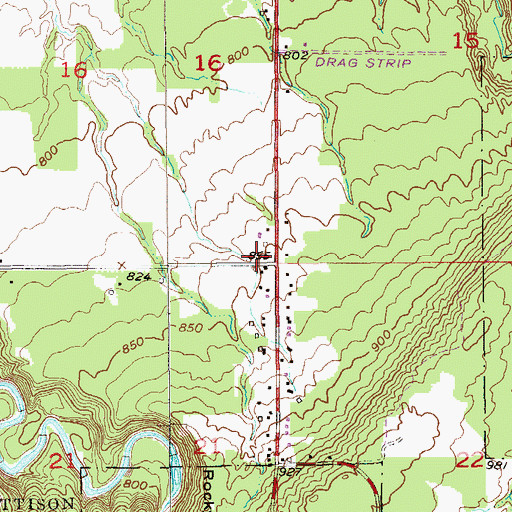 Topographic Map of Superior Township Volunteer Fire Department, WI