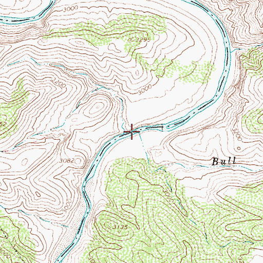 Topographic Map of Bull Run Creek, AZ