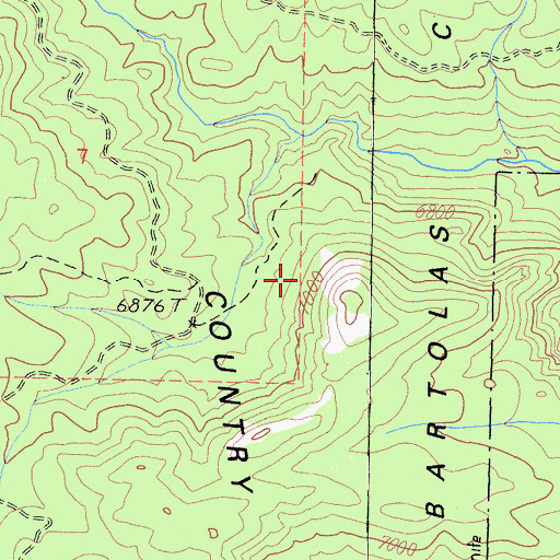 Topographic Map of Bartolas Country, CA